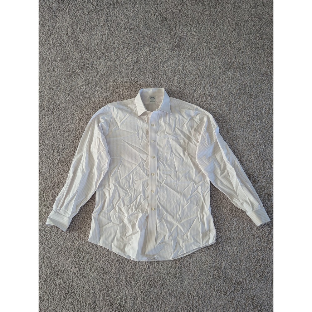 Brooks Brothers Shirt 346 Slim Fit‎ Stripe Pattern Button Up Mens 16 4/5
